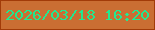 文字の大きさ：3、枠の色：a23b08、背景の色：ca6e33、文字の色：20e990 無料ブログパーツのブログ時計
