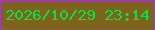 文字の大きさ：4、枠の色：a23bb9、背景の色：7d631b、文字の色：09e244 無料ブログパーツのブログ時計