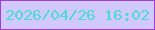 文字の大きさ：5、枠の色：a23ddb、背景の色：d1c8fc、文字の色：4bdbd4 無料ブログパーツのブログ時計