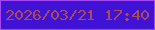 文字の大きさ：1、枠の色：a247fa、背景の色：4013d4、文字の色：aa4b5d 無料ブログパーツのブログ時計