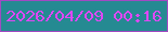 文字の大きさ：1、枠の色：a24ac2、背景の色：268a92、文字の色：de48f5 無料ブログパーツのブログ時計