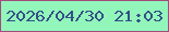 文字の大きさ：1、枠の色：a24b7c、背景の色：92f6bb、文字の色：345086 無料ブログパーツのブログ時計