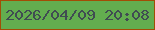 文字の大きさ：1、枠の色：a24d05、背景の色：63ad4f、文字の色：404c52 無料ブログパーツのブログ時計