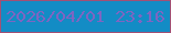 文字の大きさ：3、枠の色：a25075、背景の色：138cc5、文字の色：7e65c2 無料ブログパーツのブログ時計