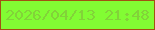 文字の大きさ：2、枠の色：a25212、背景の色：82fc33、文字の色：82d339 無料ブログパーツのブログ時計