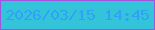 文字の大きさ：4、枠の色：a254dc、背景の色：33c4da、文字の色：31a0f8 無料ブログパーツのブログ時計