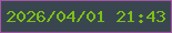 文字の大きさ：5、枠の色：a256a5、背景の色：3a464f、文字の色：7bc117 無料ブログパーツのブログ時計