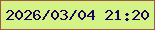 文字の大きさ：2、枠の色：a25744、背景の色：d4f386、文字の色：20025b 無料ブログパーツのブログ時計