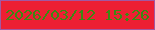 文字の大きさ：1、枠の色：a258a2、背景の色：ed1f33、文字の色：3b8913 無料ブログパーツのブログ時計