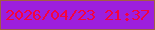 文字の大きさ：1、枠の色：a25e44、背景の色：9d1fdd、文字の色：f5033d 無料ブログパーツのブログ時計