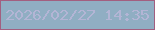 文字の大きさ：5、枠の色：a25f80、背景の色：90aec3、文字の色：b3b5d5 無料ブログパーツのブログ時計