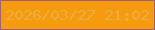 文字の大きさ：2、枠の色：a26177、背景の色：f69b0e、文字の色：e9ad43 無料ブログパーツのブログ時計