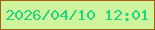 文字の大きさ：3、枠の色：a26213、背景の色：d0f39e、文字の色：1fd67f 無料ブログパーツのブログ時計