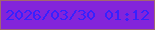 文字の大きさ：5、枠の色：a26670、背景の色：8324db、文字の色：3721fe 無料ブログパーツのブログ時計