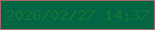文字の大きさ：5、枠の色：a2686a、背景の色：026644、文字の色：167536 無料ブログパーツのブログ時計