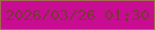 文字の大きさ：2、枠の色：a26b50、背景の色：c80d92、文字の色：7b3438 無料ブログパーツのブログ時計