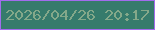 文字の大きさ：2、枠の色：a26ced、背景の色：367b6c、文字の色：84a88a 無料ブログパーツのブログ時計