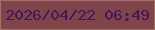 文字の大きさ：1、枠の色：a27269、背景の色：81444a、文字の色：41195a 無料ブログパーツのブログ時計