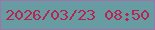 文字の大きさ：3、枠の色：a273a8、背景の色：669ca2、文字の色：b42551 無料ブログパーツのブログ時計