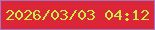 文字の大きさ：2、枠の色：a276be、背景の色：dc2537、文字の色：c7ee45 無料ブログパーツのブログ時計