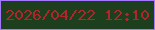 文字の大きさ：4、枠の色：a278fc、背景の色：1e3f1e、文字の色：ae272c 無料ブログパーツのブログ時計