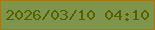文字の大きさ：5、枠の色：a27a12、背景の色：7f954c、文字の色：576003 無料ブログパーツのブログ時計