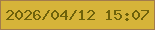 文字の大きさ：2、枠の色：a27b4c、背景の色：d6b439、文字の色：6f620a 無料ブログパーツのブログ時計