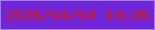 文字の大きさ：4、枠の色：a27dff、背景の色：7125d9、文字の色：d91813 無料ブログパーツのブログ時計