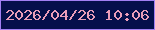 文字の大きさ：5、枠の色：a27ff3、背景の色：050f4b、文字の色：eb9db9 無料ブログパーツのブログ時計