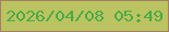 文字の大きさ：3、枠の色：a28064、背景の色：bbc460、文字の色：4aaa48 無料ブログパーツのブログ時計
