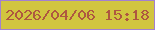 文字の大きさ：1、枠の色：a280cf、背景の色：d1c53f、文字の色：ae5740 無料ブログパーツのブログ時計