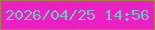 文字の大きさ：2、枠の色：a28346、背景の色：ec20c2、文字の色：75c3c0 無料ブログパーツのブログ時計