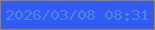 文字の大きさ：1、枠の色：a28443、背景の色：325af7、文字の色：4a89dc 無料ブログパーツのブログ時計