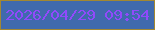 文字の大きさ：3、枠の色：a28832、背景の色：406aad、文字の色：914afb 無料ブログパーツのブログ時計
