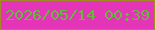 文字の大きさ：3、枠の色：a28a24、背景の色：e435b9、文字の色：66b83e 無料ブログパーツのブログ時計