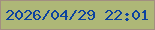 文字の大きさ：1、枠の色：a28e80、背景の色：aeb777、文字の色：0c429f 無料ブログパーツのブログ時計