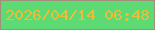 文字の大きさ：3、枠の色：a28f7b、背景の色：5dda73、文字の色：ebbd38 無料ブログパーツのブログ時計