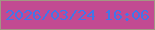 文字の大きさ：3、枠の色：a29783、背景の色：c24a92、文字の色：4276e8 無料ブログパーツのブログ時計