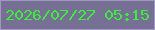 文字の大きさ：3、枠の色：a297c3、背景の色：757094、文字の色：3dec3e 無料ブログパーツのブログ時計