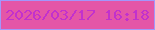 文字の大きさ：1、枠の色：a297fb、背景の色：e456a7、文字の色：c231cd 無料ブログパーツのブログ時計