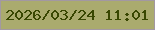 文字の大きさ：3、枠の色：a298a2、背景の色：aaab6e、文字の色：394702 無料ブログパーツのブログ時計