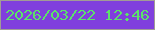 文字の大きさ：5、枠の色：a29b95、背景の色：803fdd、文字の色：5be269 無料ブログパーツのブログ時計