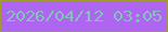文字の大きさ：2、枠の色：a29c30、背景の色：ae66f0、文字の色：83c3ba 無料ブログパーツのブログ時計