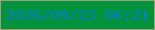 文字の大きさ：1、枠の色：a29e7f、背景の色：03933b、文字の色：087dca 無料ブログパーツのブログ時計