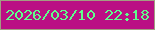 文字の大きさ：4、枠の色：a29e82、背景の色：ba0f84、文字の色：5fff8c 無料ブログパーツのブログ時計