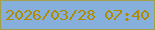 文字の大きさ：4、枠の色：a29f4d、背景の色：87afdb、文字の色：ae8b01 無料ブログパーツのブログ時計