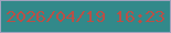 文字の大きさ：5、枠の色：a2a2be、背景の色：32898a、文字の色：b85047 無料ブログパーツのブログ時計