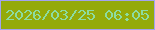 文字の大きさ：3、枠の色：a2a3f0、背景の色：94aa0a、文字の色：8cdca1 無料ブログパーツのブログ時計