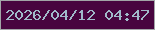 文字の大きさ：4、枠の色：a2a5a7、背景の色：48053f、文字の色：a0baca 無料ブログパーツのブログ時計
