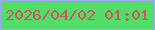 文字の大きさ：5、枠の色：a2a9fc、背景の色：51dd68、文字の色：cc5758 無料ブログパーツのブログ時計